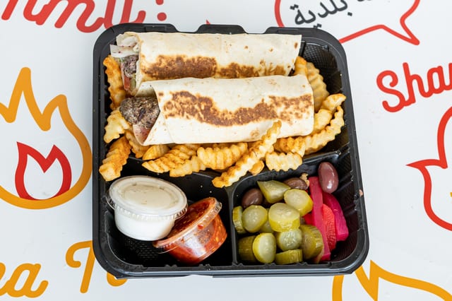 Beef Kafta Platter.